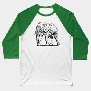 Elephant Print Baseball T-Shirt